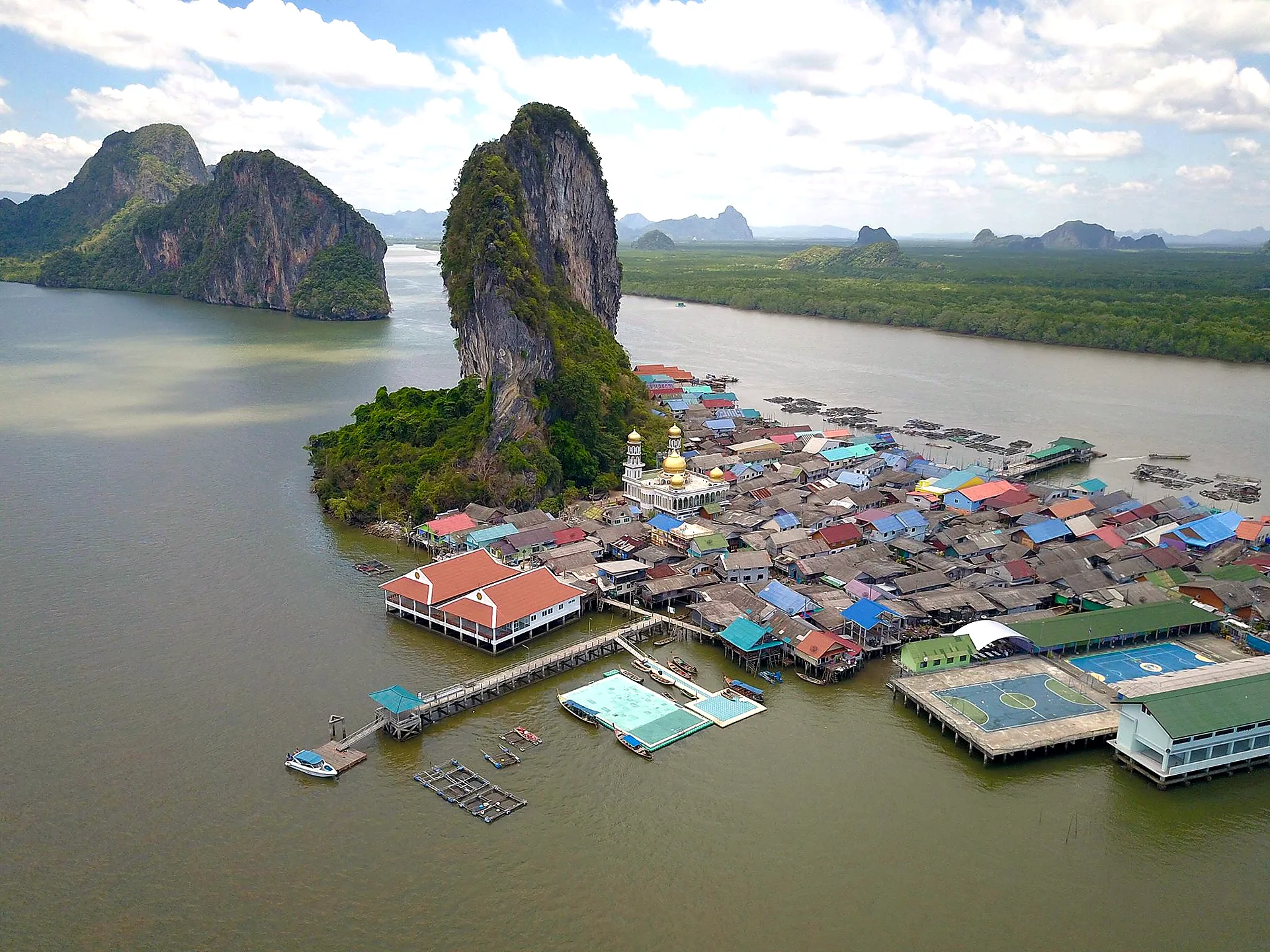 Floating fishing village in Phang Nga Bay