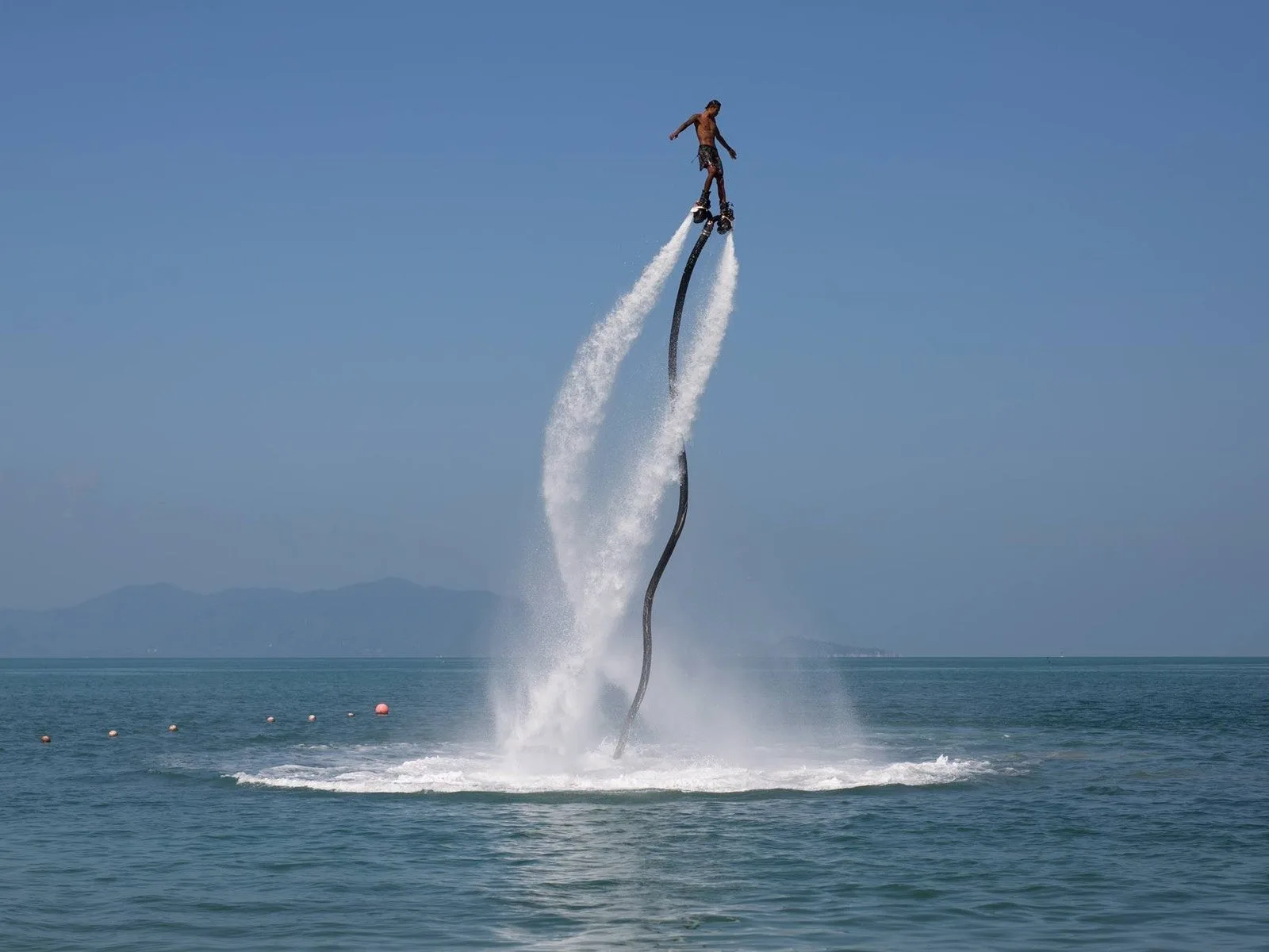 Water Sports Package 2 Koh Samui – flyboard rider flying above the sea off Koh Samui